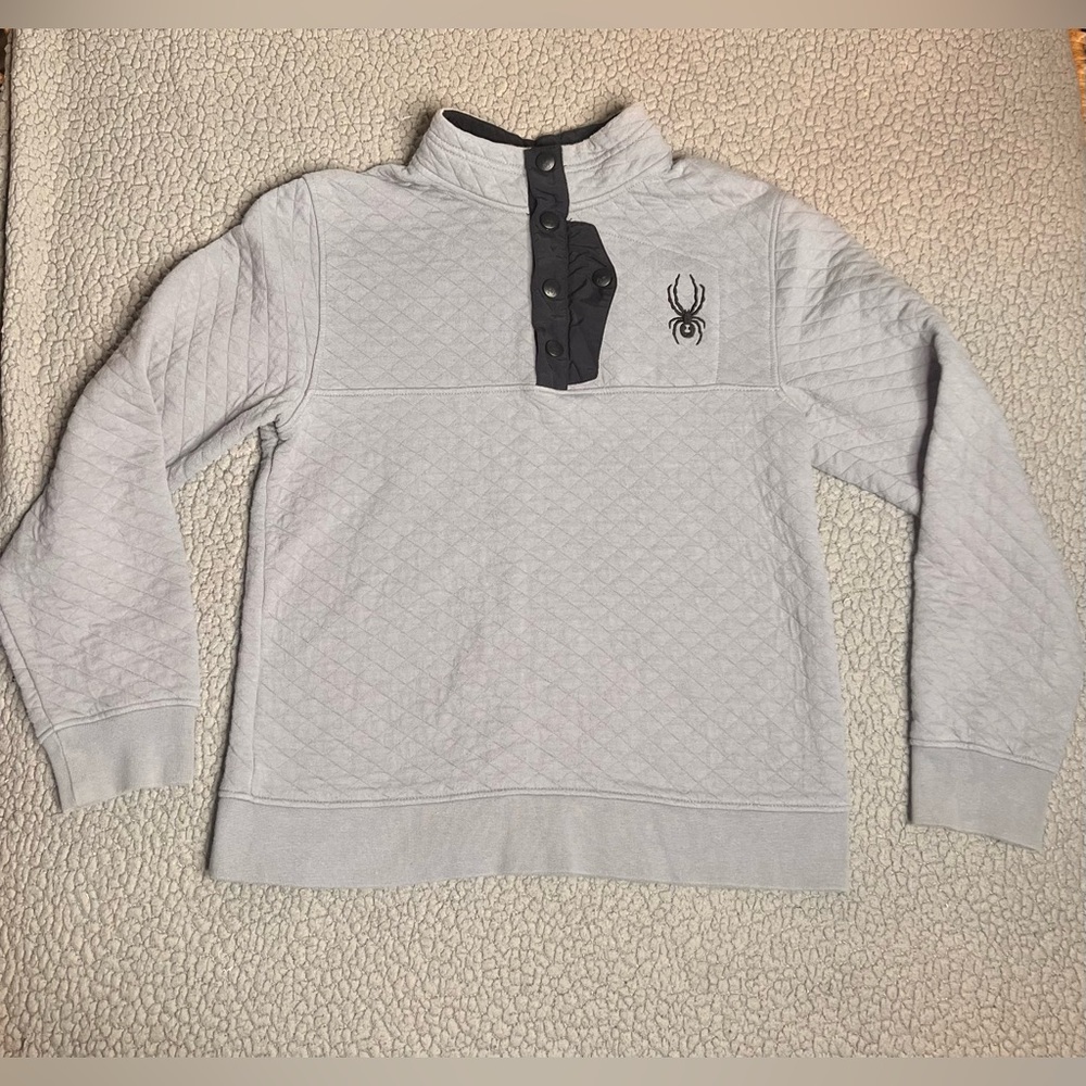 Spyder Gray Quilted Pullover Jacket